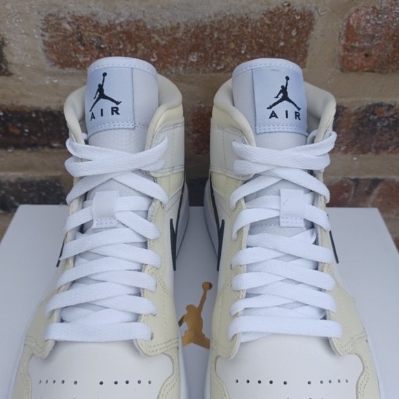 Women's Nike Air Jordan 1 Mid 'Coconut Milk' Sneakers - Size 8 & 8.5 Shoes - Picture 4 of 12